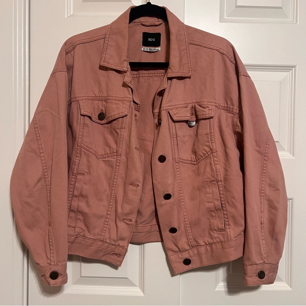 BDG Blush Pink Denim Oversized Jacket
